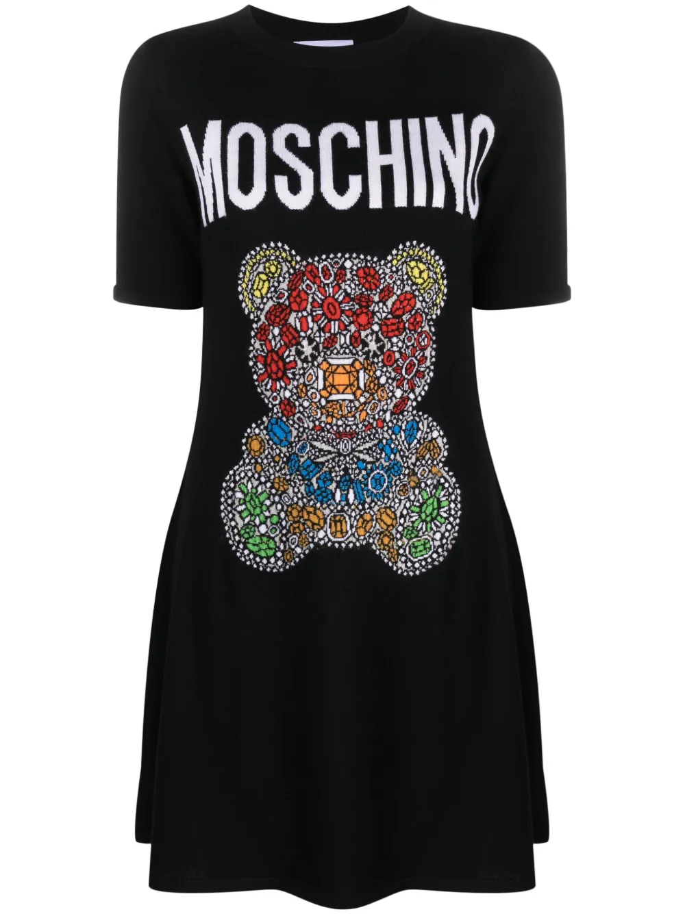 

Платье-футболка с логотипом Moschino, черный