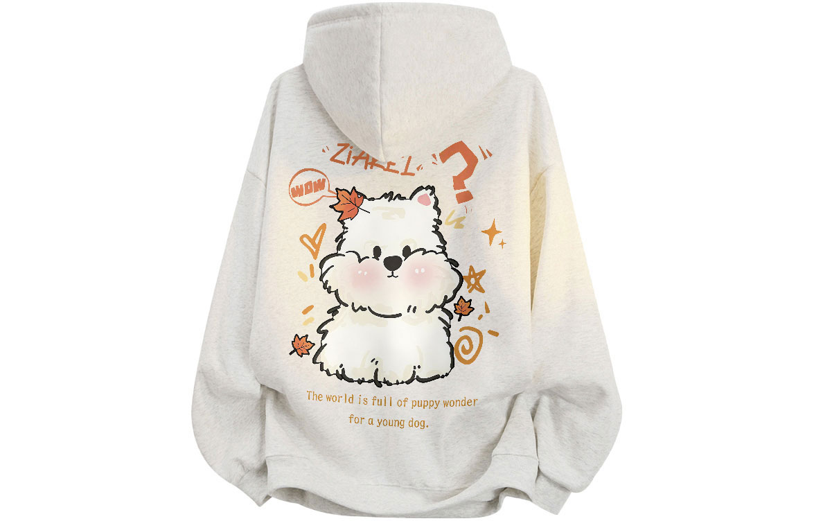 

Толстовка Unisex Hooded Moderate Heavyweight ZIAREL, белый heather серый