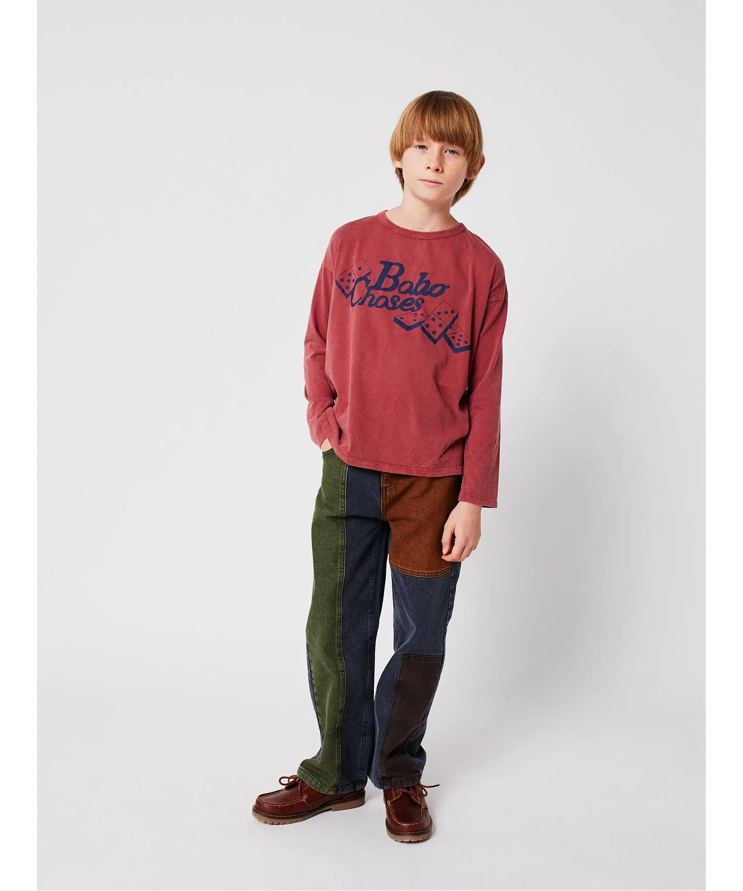 Детские штаны с цветными блоками colorblock dnm BOBO CHOSES разноцветные — фото 4