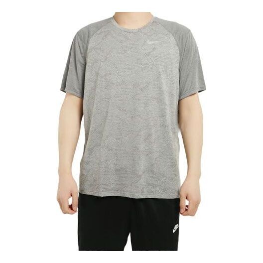 

Футболка Men's Nike Colorblock Casual Sports Short Sleeve Gray T-Shirt, серый