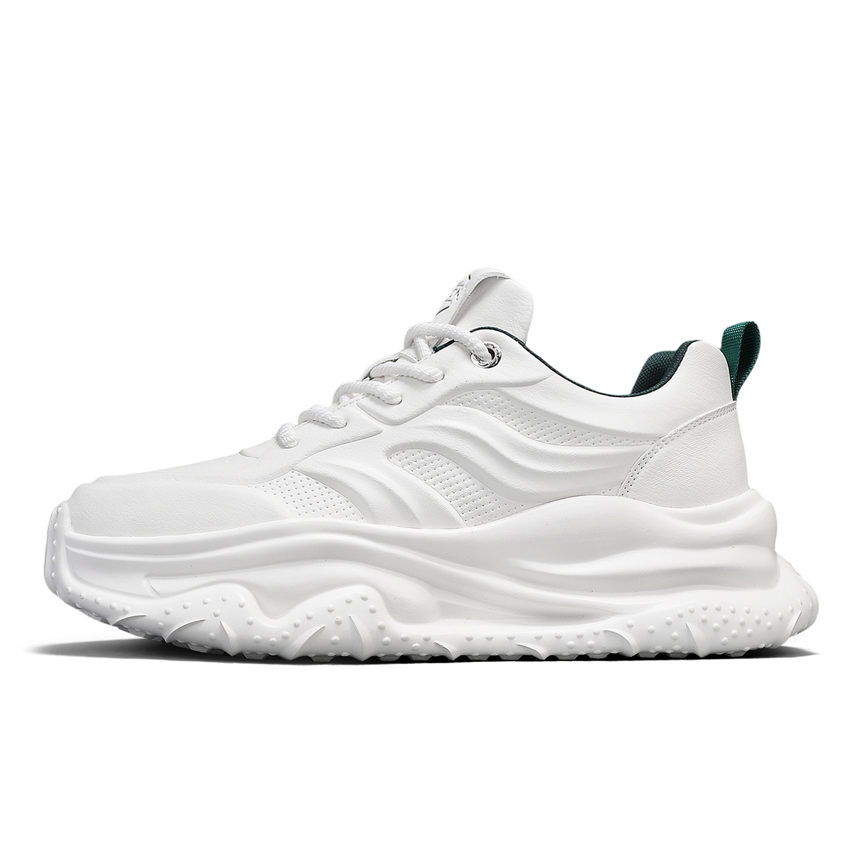 

YEARCON Низкие повседневные кеды мужские бело-зеленые, цвет White Green