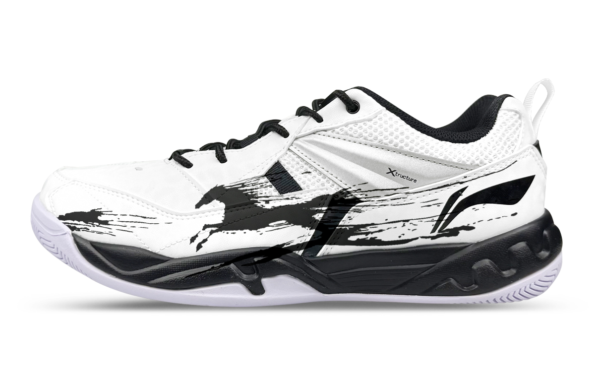 

LINING Кроссовки для бадминтона мужские Koba Cushioning Abrasion Resistant Breathable Low top белые черные