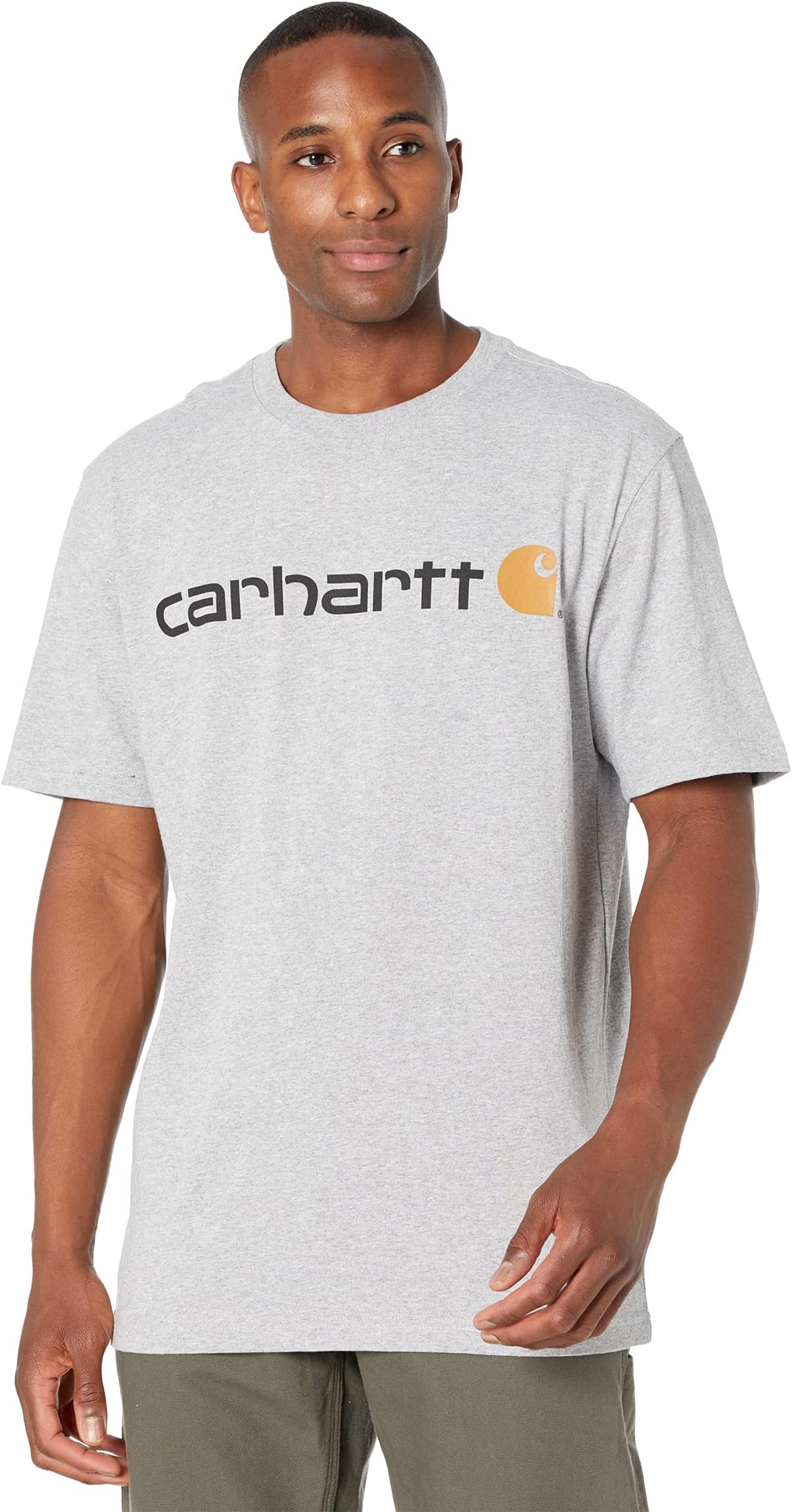 

Футболка с фирменным логотипом (S/S) Carhartt, цвет Heather Grey