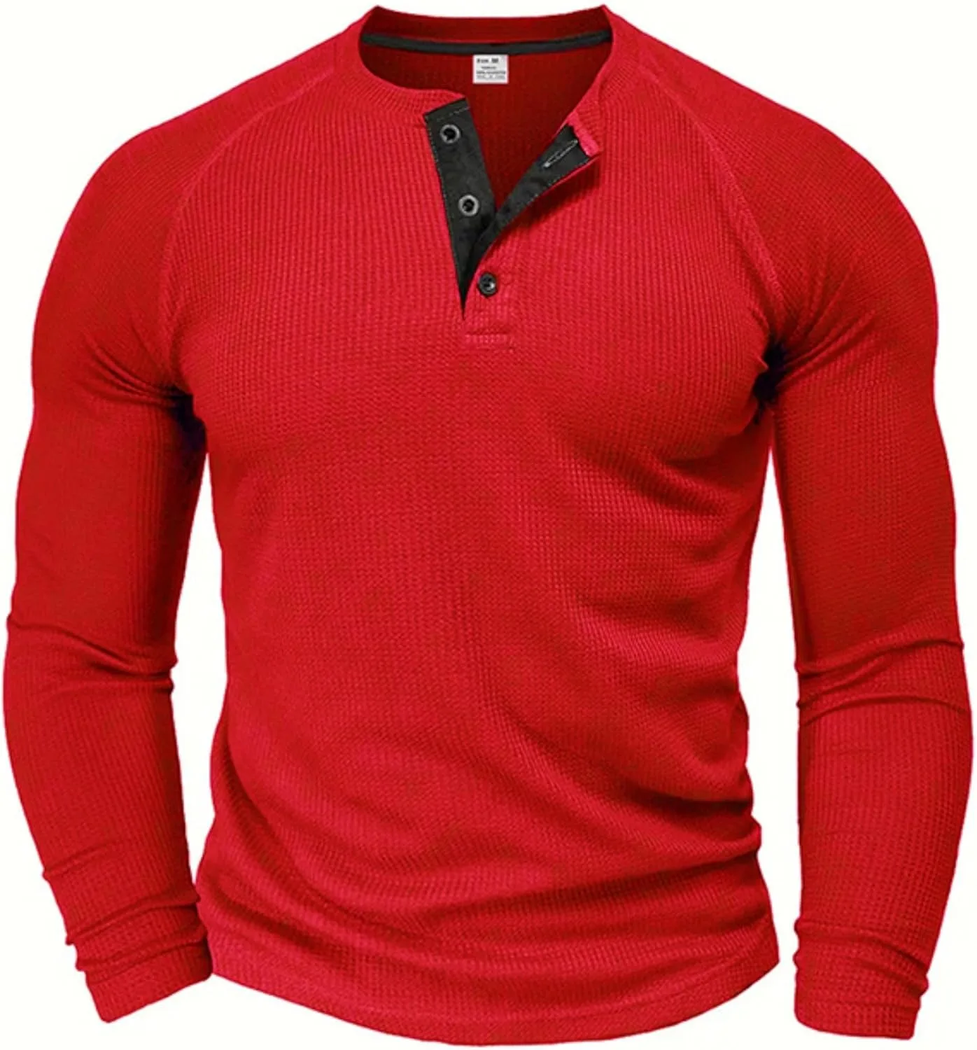 Мужская футболка-поло Performance Long Sleeve Henley, быстросохнущая, для тренировок — фото 4