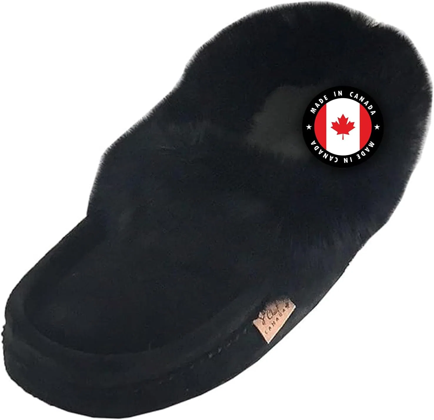 Тапочки мокасины с меховым воротником Laurentian Chief, Black