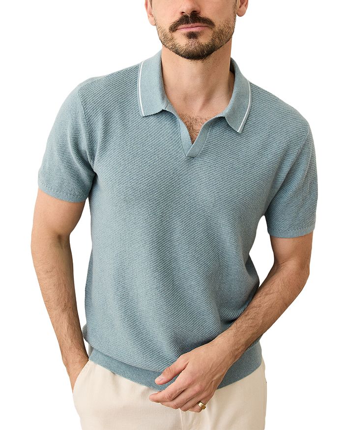 

Грейсон Свитер с коротким рукавом Regular Fit Marine Layer, синий