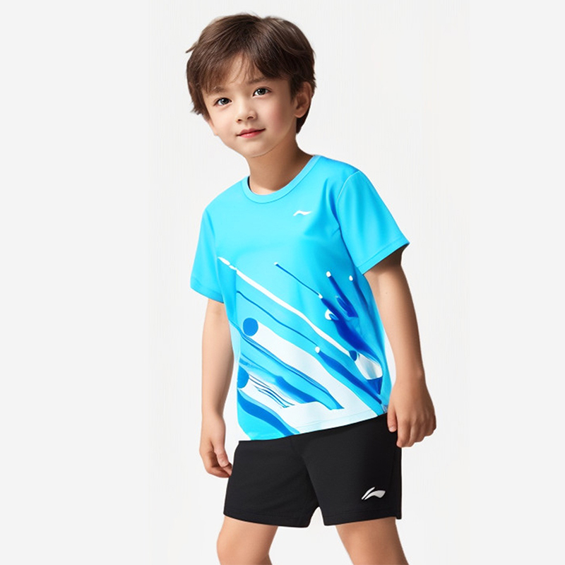 LINING Повседневная спортивная одежда серии настольный теннис dolphin blue детская — фото 3