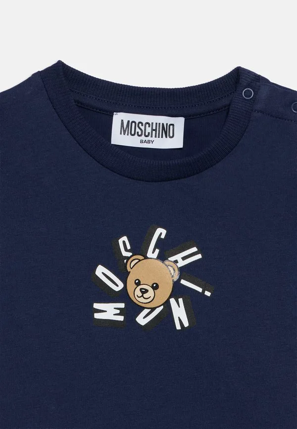 Детская футболка унисекс с принтом Moschino, Blu Navy — фото 3