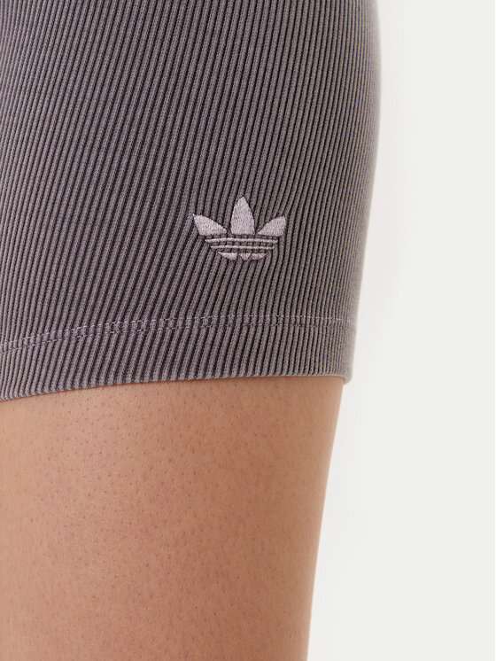 Велошорты slim fit Essentials Rib JW3592 Adidas, серый — фото 4