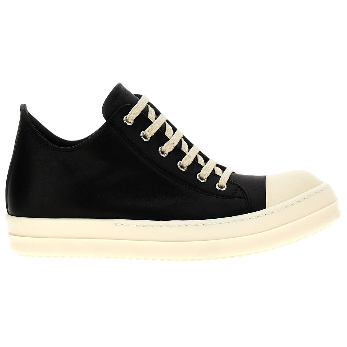 RICK OWENS Кроссовки RO Low top Skateboard Shoes женские черно-белые — фото 3