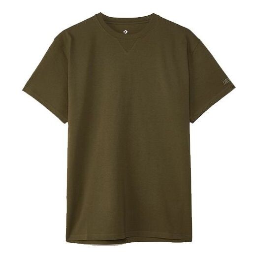 

Футболка men's x kim jones crossover small label solid color sports round neck short sleeve olive green Converse, зеленый