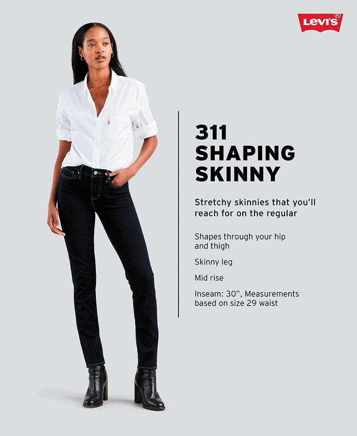 Женские джинсы Levi's 311 Mid Rise Shaping Skinny, кобальтовый — фото 4