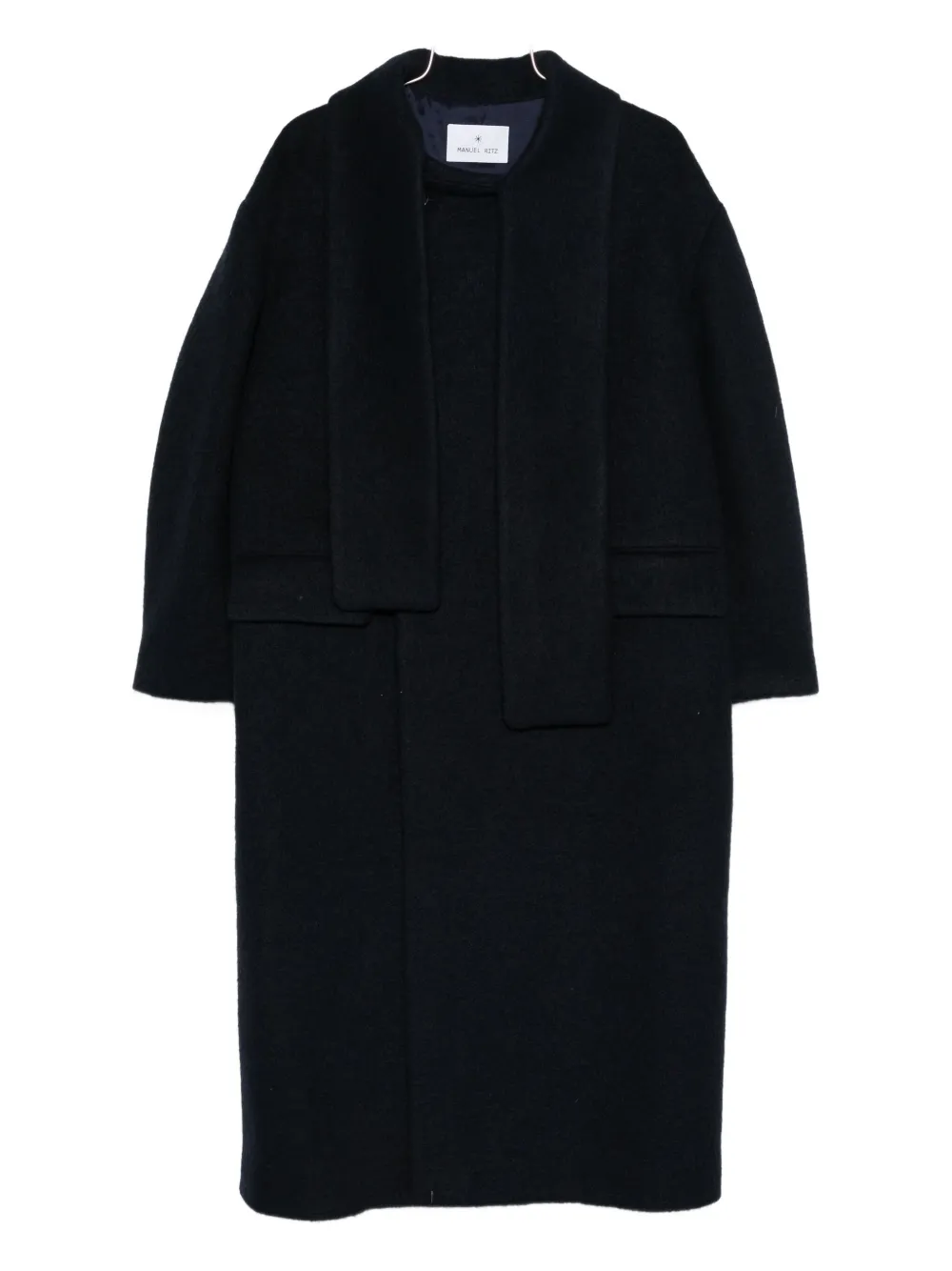 

Пальто с пришитым шарфом Manuel Ritz, синий