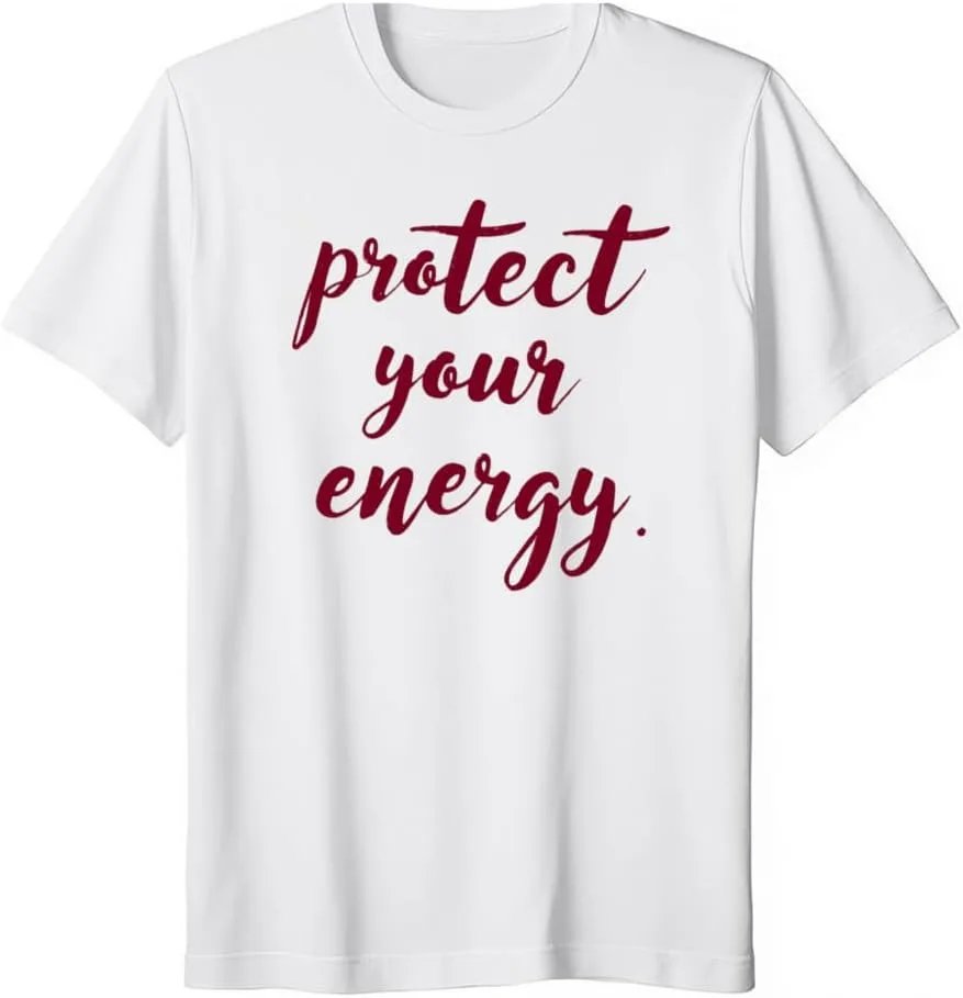 

Футболка VETALLO Protect Your Energy с мотивирующей надписью, свободный крой