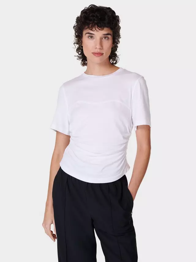 

Футболка Sweaty Betty Bodice Detail Organic Cotton Blend, белый