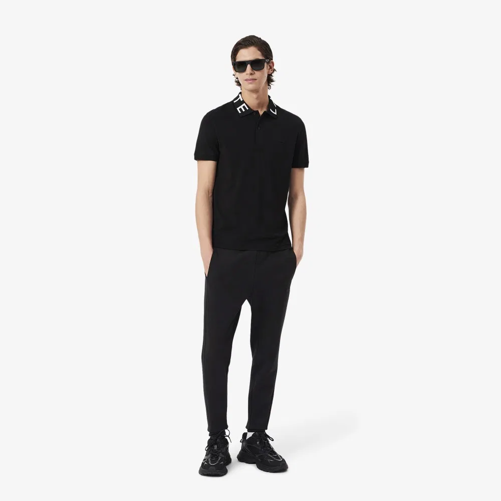 Мужские чёрные джоггеры слим-фит Double Face от Lacoste