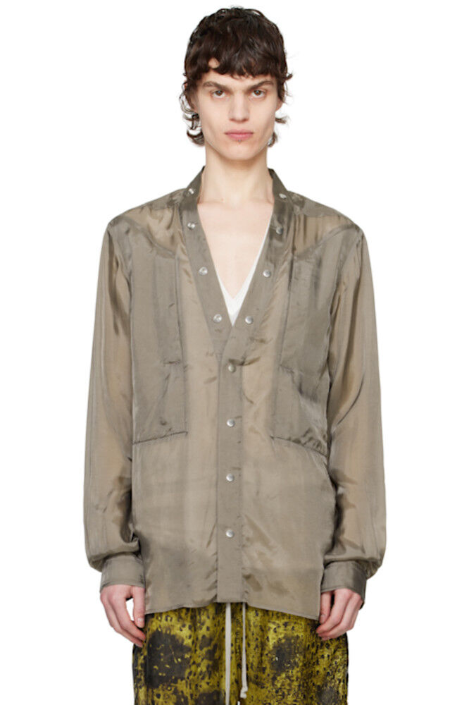 

Серая рубашка Hollywood Larry Fogpocket Rick Owens