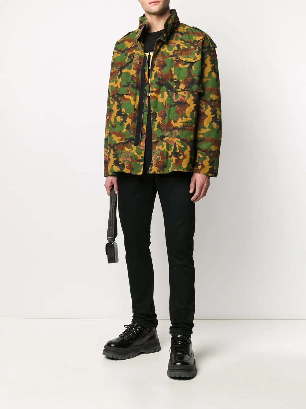 Пуховик с камуфляжным принтом Off-White, разноцветный — фото 2