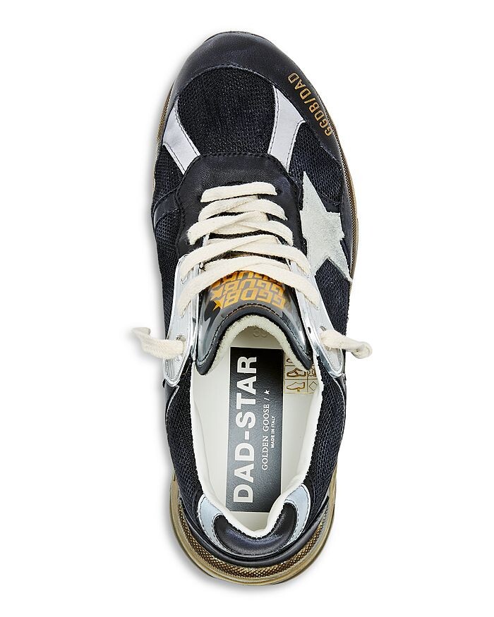 Мужские низкие кеды Golden Goose Running Dad, черный — фото 2