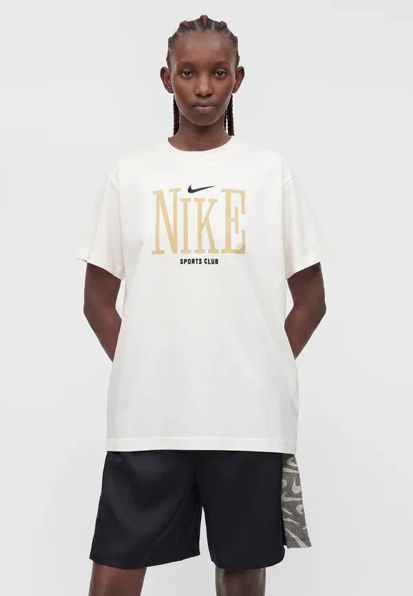 Футболка с принтом Nike Sportswear Inconnect tee print t-shirt, светло-бежевый — фото 4