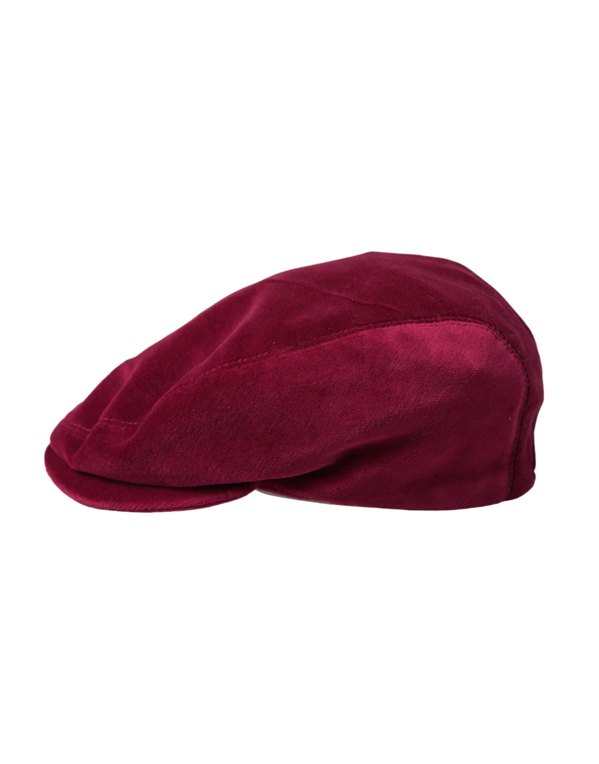 

Кепка газетчика из хлопка Maroon Velvet Dolce & Gabbana, бордовый