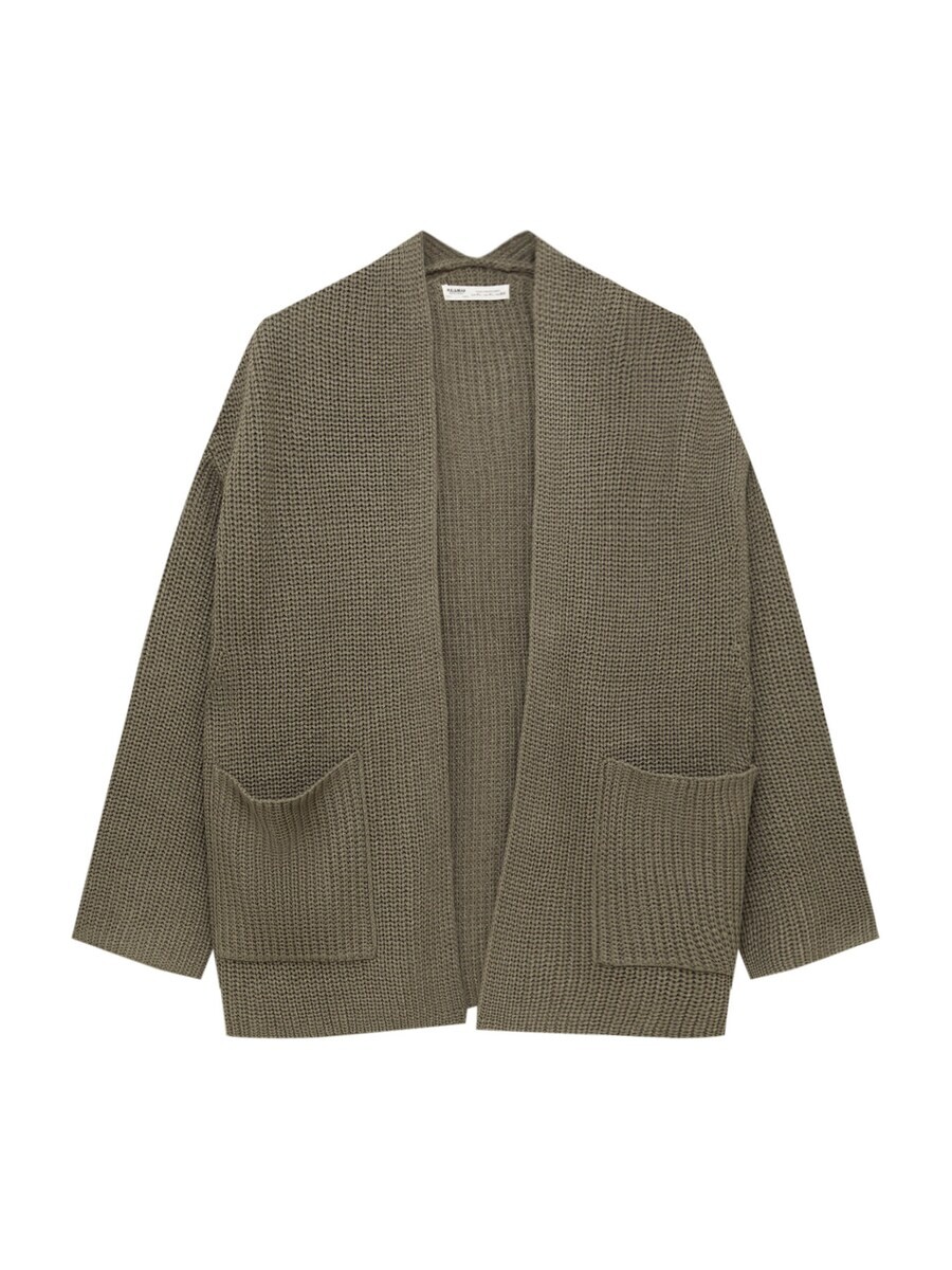 

Вязаный кардиган Pull&Bear, хаки