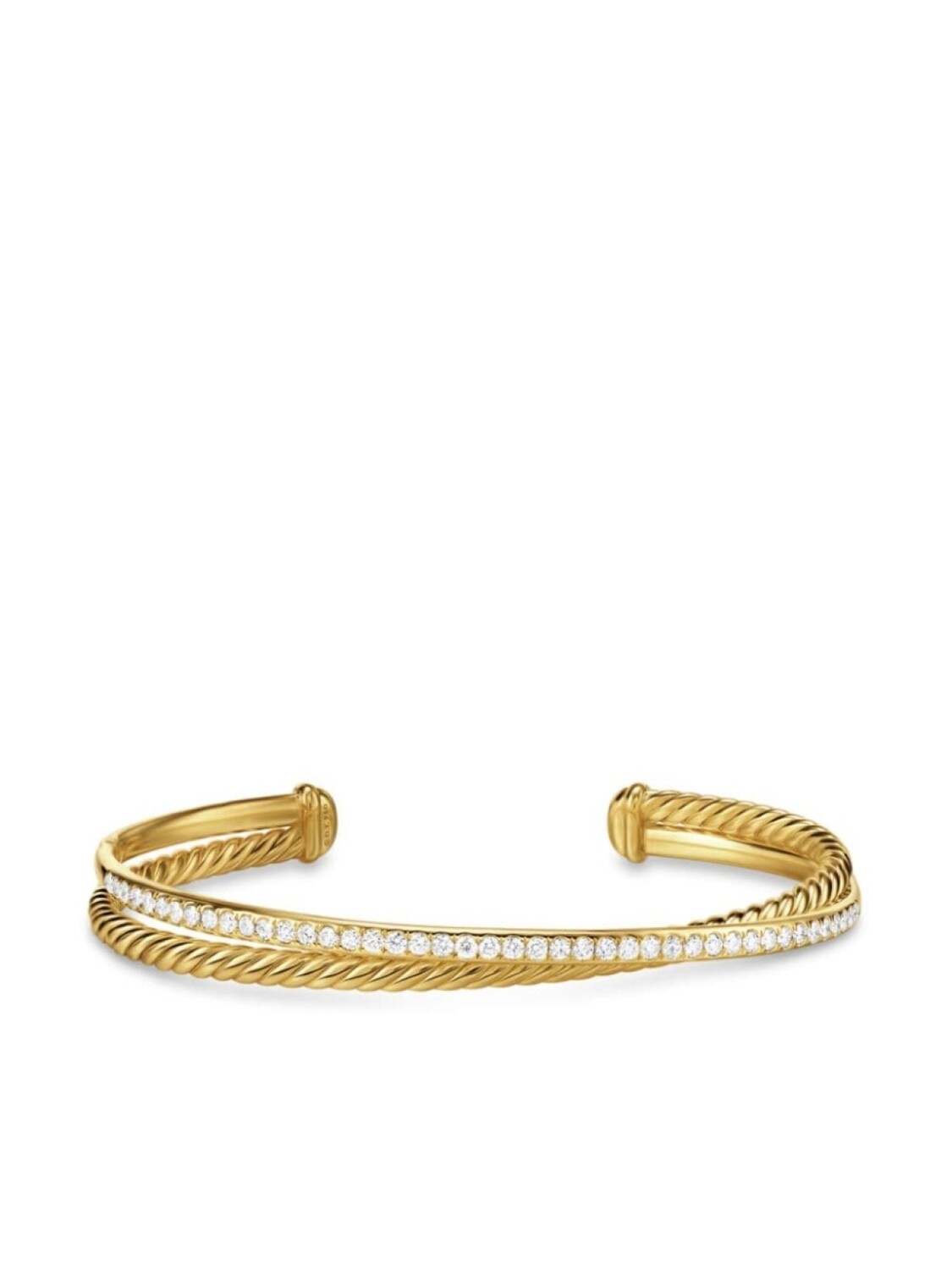 

Браслет Crossover Two Row из желтого золота 18 карат с бриллиантами David Yurman, золотой