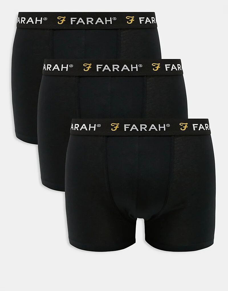 

3 пары боксеров черного цвета Farah
