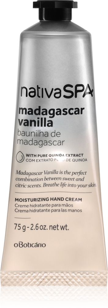 

Крем для рук Nativa Spa «Мадагаскарская ваниль» Oboticário, 75 гр