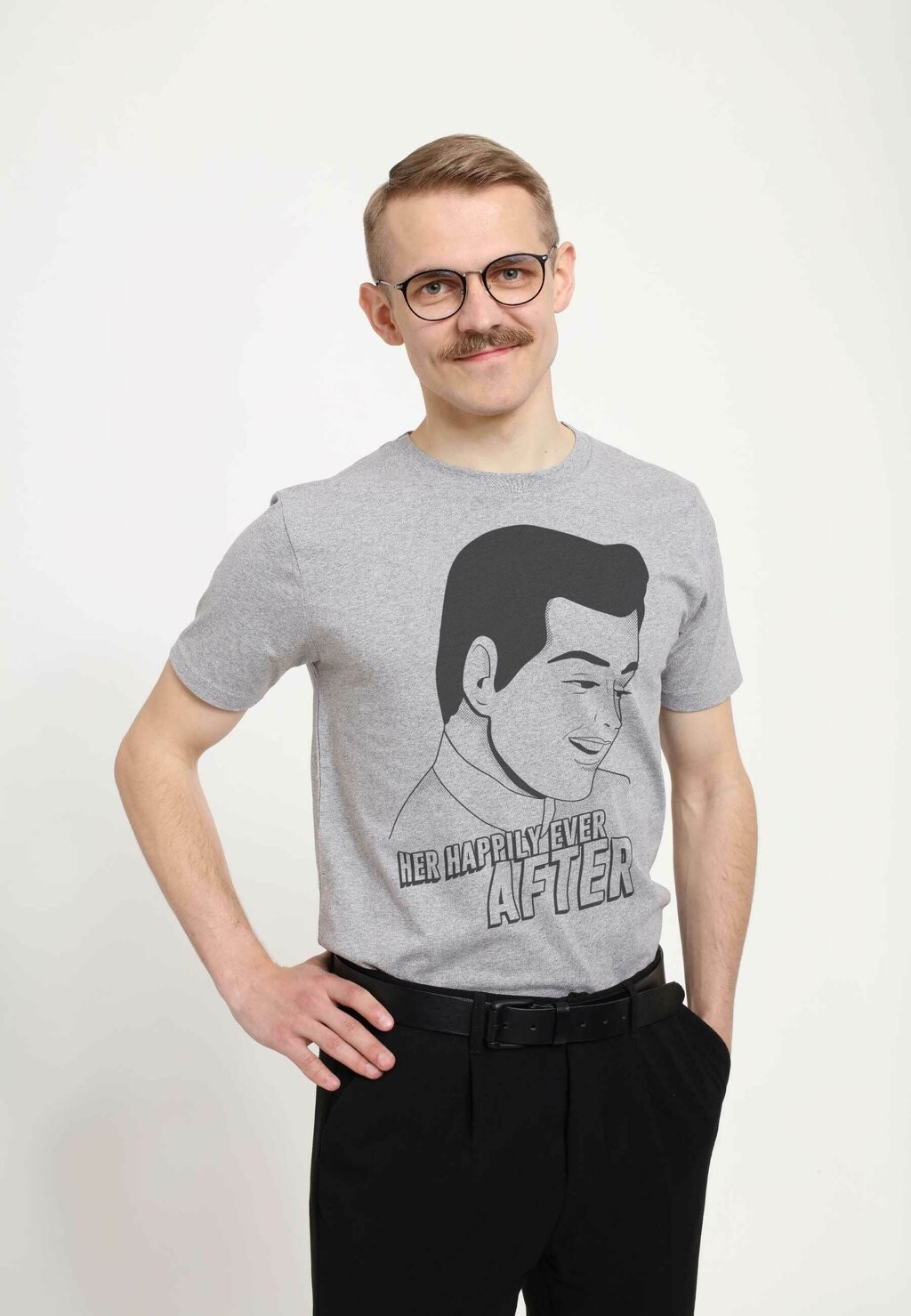

Футболка с принтом CINDERELLA ROMANTIC CHARMING UNISEX Disney, цвет Mottled Light Grey