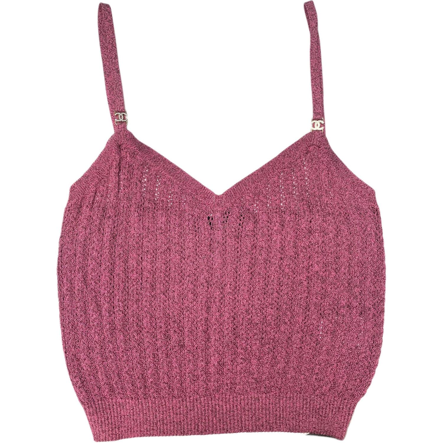 

CHANEL 21P Топ женский розовый красный