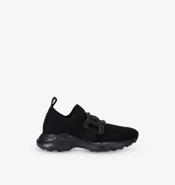 Кроссовки Sport run 54c трикотажные с низким верхом Tods, черный