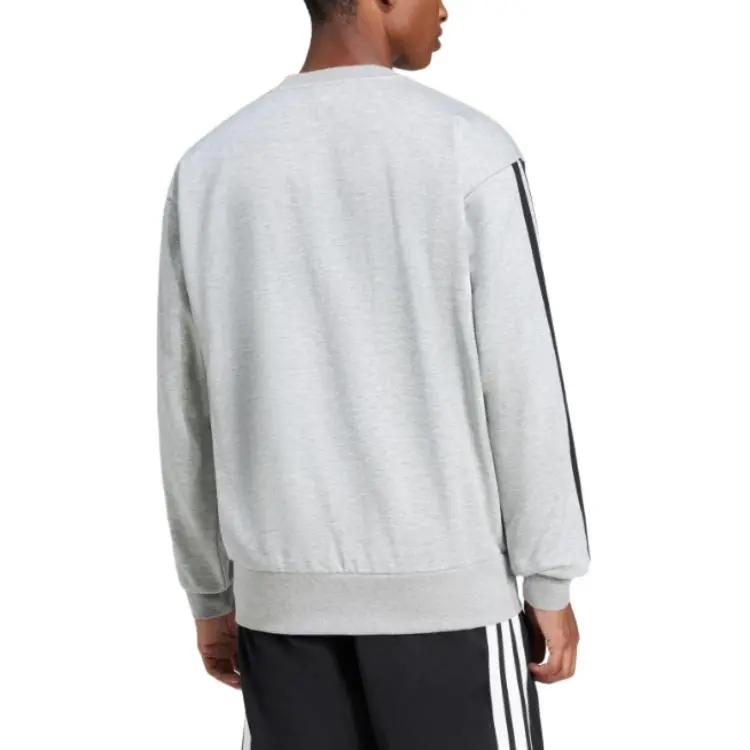 Толстовка Essentials 3 Stripes из флиса Adidas, medium серый (comes with 3 pairs of adidas socks) — фото 4