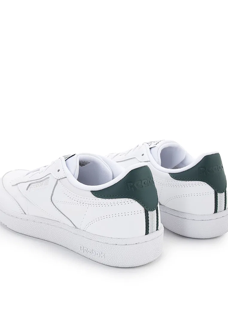 Кроссовки мужские, кожаные, Club C 85, Reebok, белый/зеленый/серый — фото 3