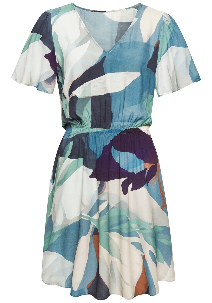 

Летнее платье LASCANA, Navy/Turquoise/Opal