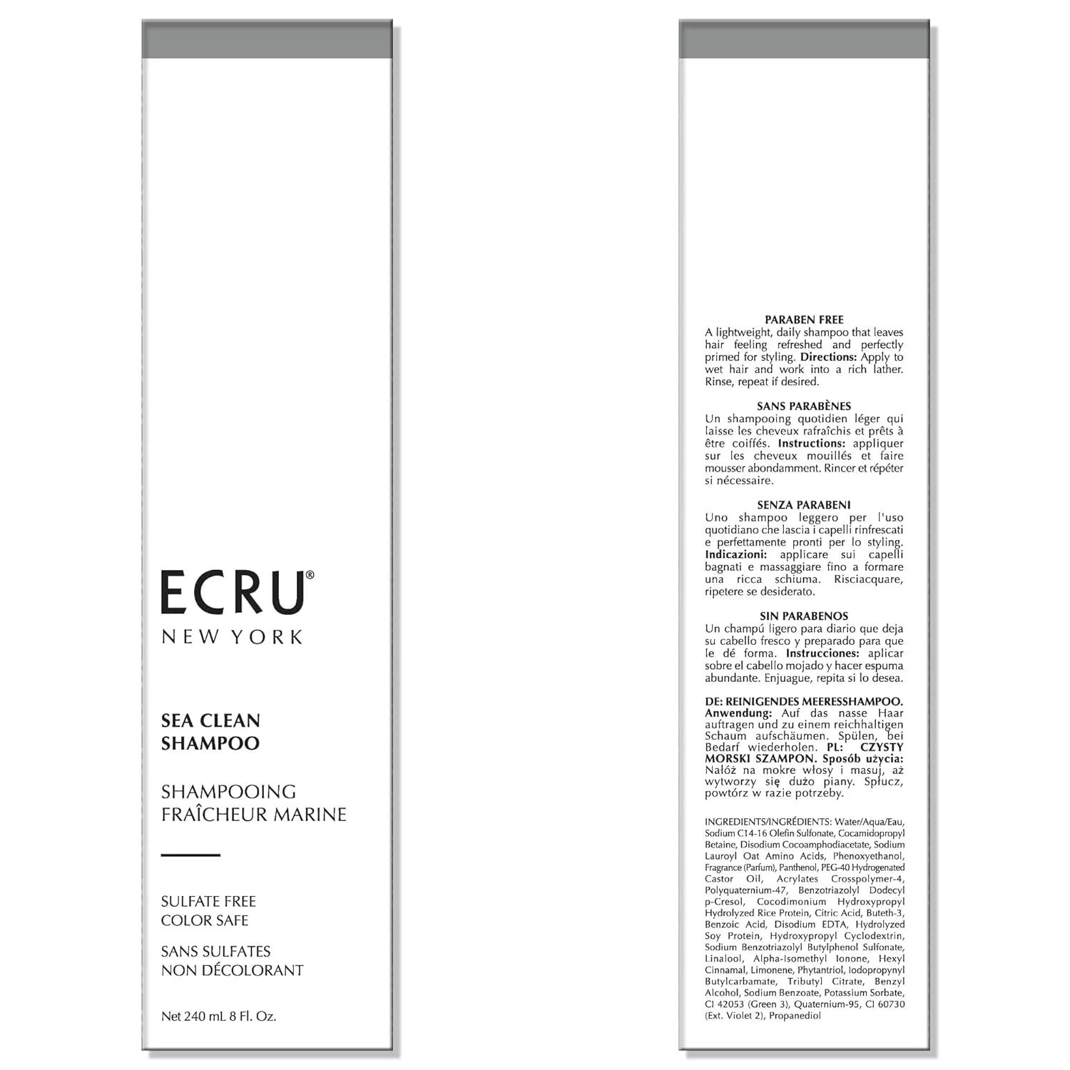 Набор шампуня и кондиционера ECRU (по 700 мл каждого) - шампунь Sea Clean 700 мл + восстанавливающий кондиционер, по 1 флакону каждого. Ecru New York — фото 3