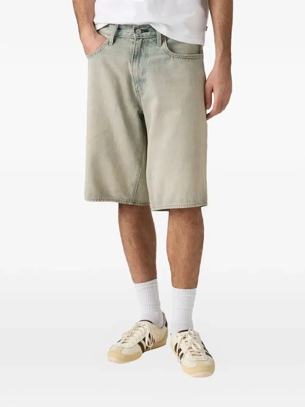 Широкие джинсовые шорты 478 Levi'S Premium, бежевый — фото 2
