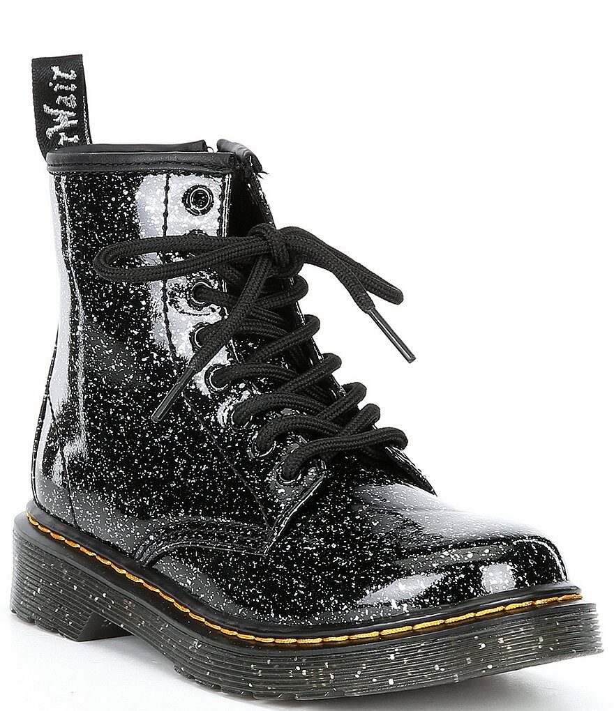 

Ботинки с блестками Dr. Martens для девочек 1460 (для малышей), черный