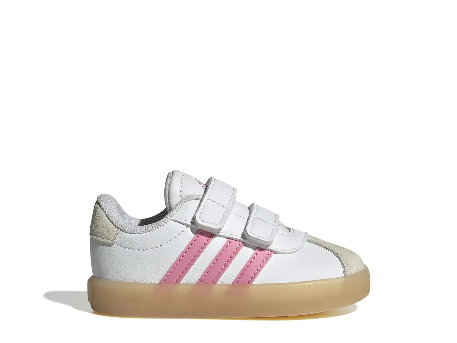 Кроссовки VL Court 3.0 – детские Adidas, White/Pink — фото 2