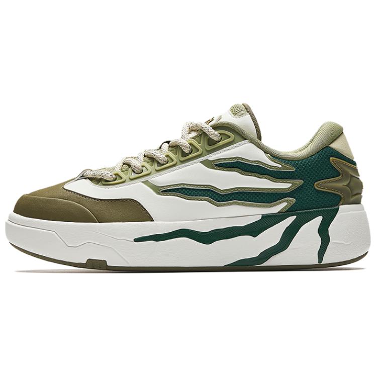 

ANTA Износостойкие и легкие низкие кроссовки для скейтбординга мужские цвета слоновой кости Tremella Fissilis Green