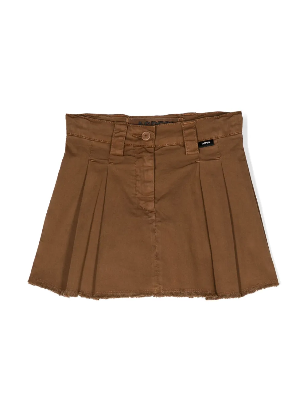 

Юбка с бахромой и складками Aspesi Kids, коричневый