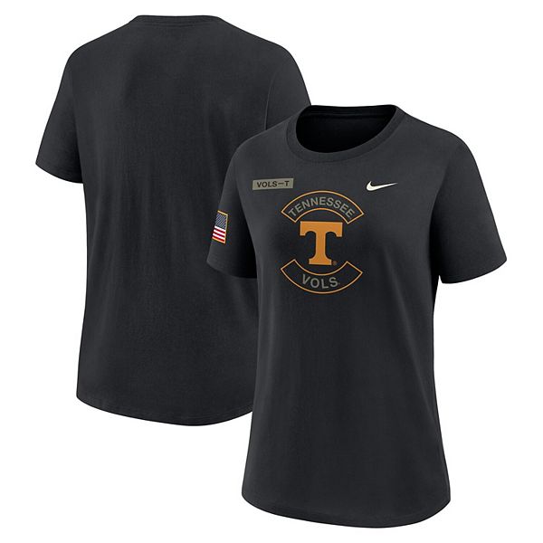Женская черная футболка Tennessee Volunteers 2025 Military Appreciation Dri-FIT Nike — фото 2