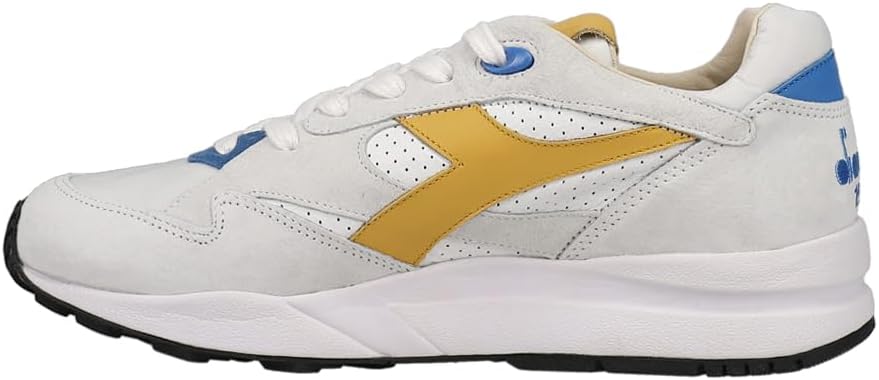 Мужские кроссовки Diadora Eclipse Italia с перфорацией и шнуровкой - белые — фото 3