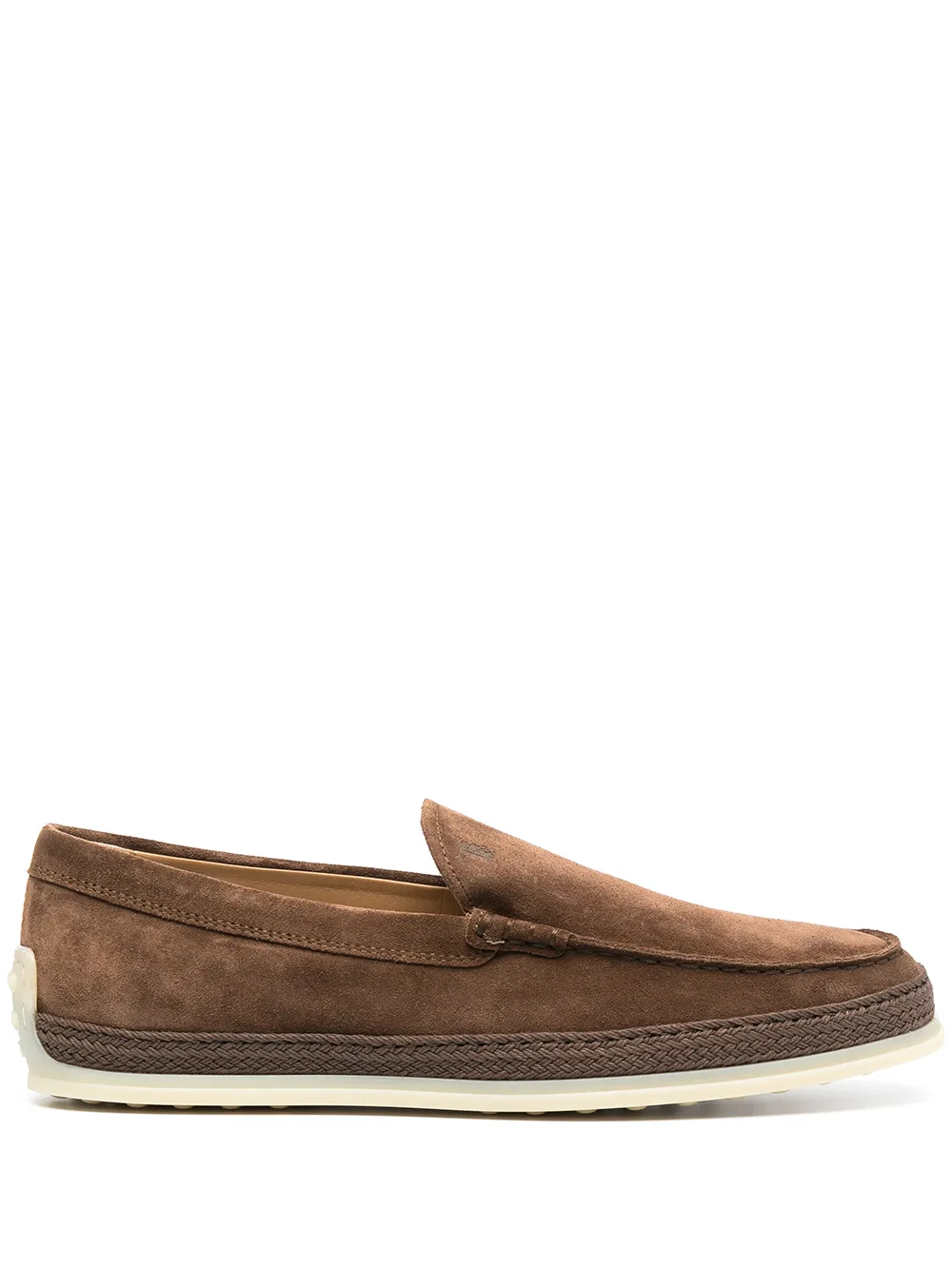 

Лоферы на плетеной подошве TOD'S, коричневый