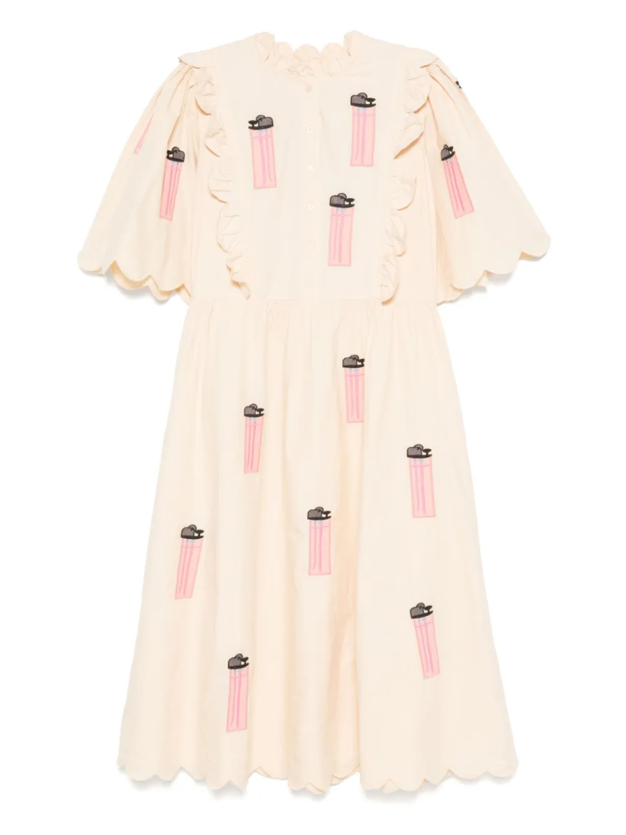 

Платье миди с графическим принтом Stella Nova, нейтральный