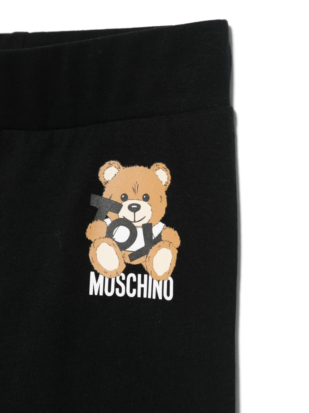 Комплект из топа и шортов с принтом Teddy Bear Moschino Kids, белый — фото 3