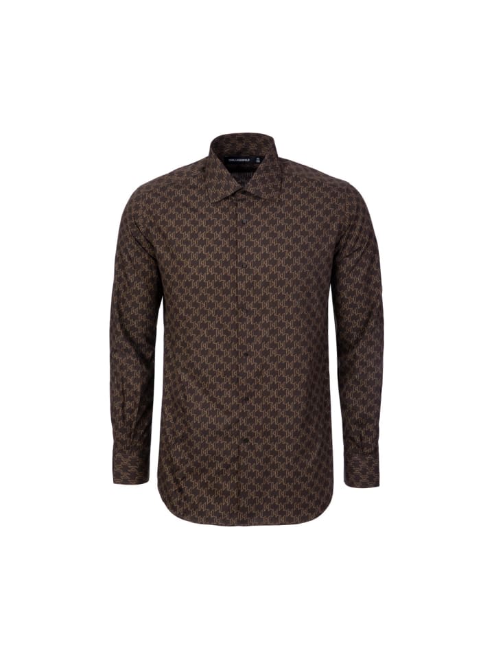 

Karl Lagerfeld Рубашка с длинными рукавами 605000 темно-коричневого цвета