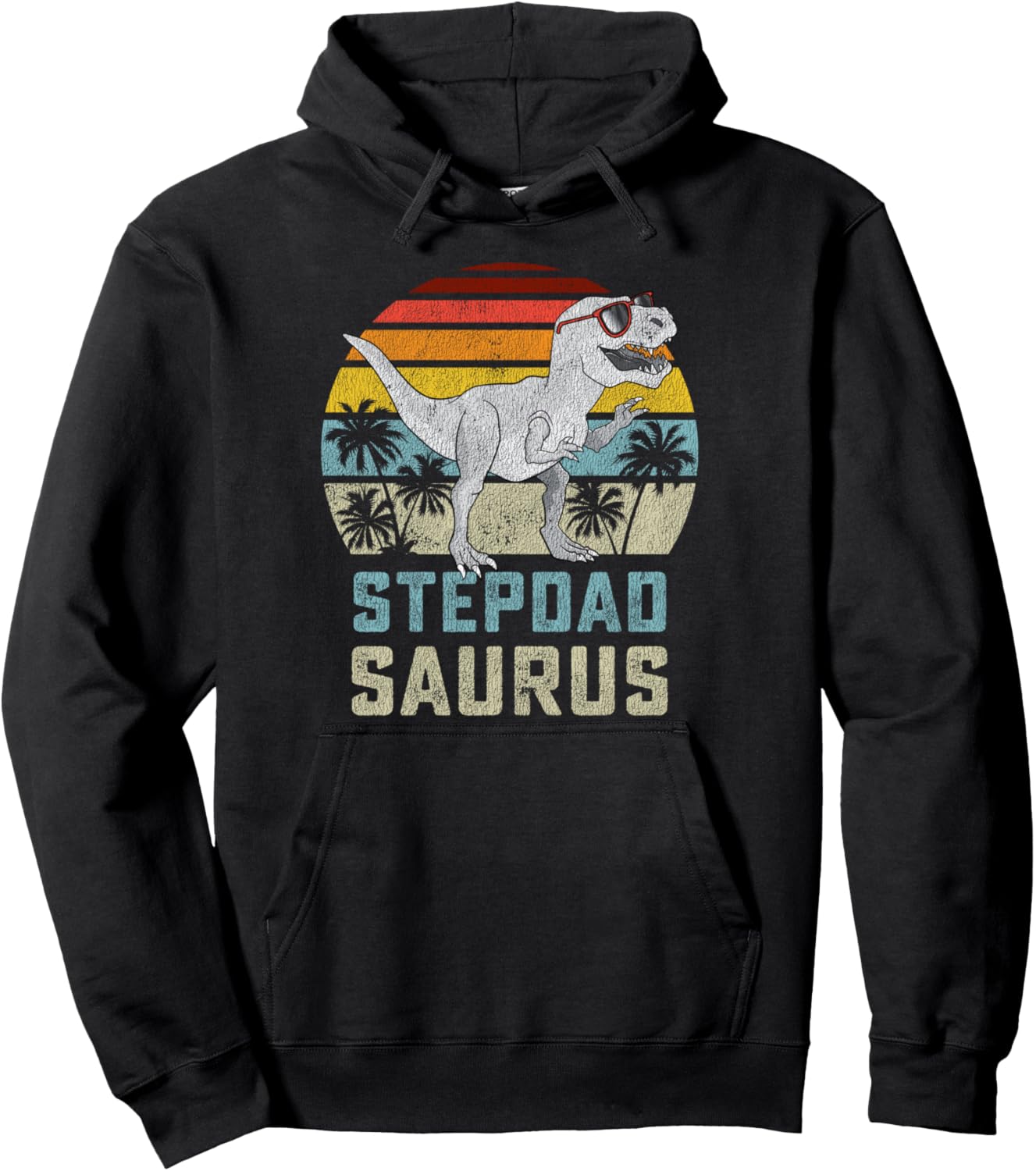 

Толстовка с капюшоном Stepdadsaurus T Rex Dinosaur Step Dad Saurus Family Matching Family Saurus Rex Gift Store, черный