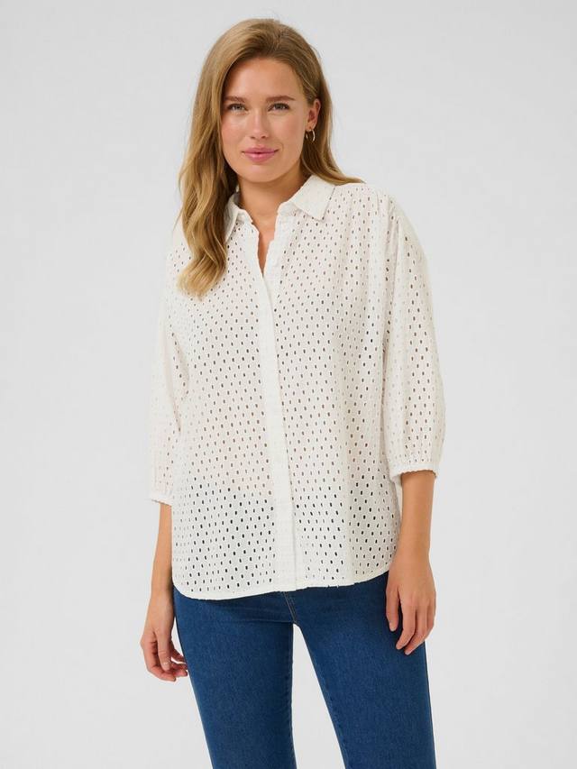 

Рубашка Rumba с вышивкой Broderie Anglaise KAFFE, White