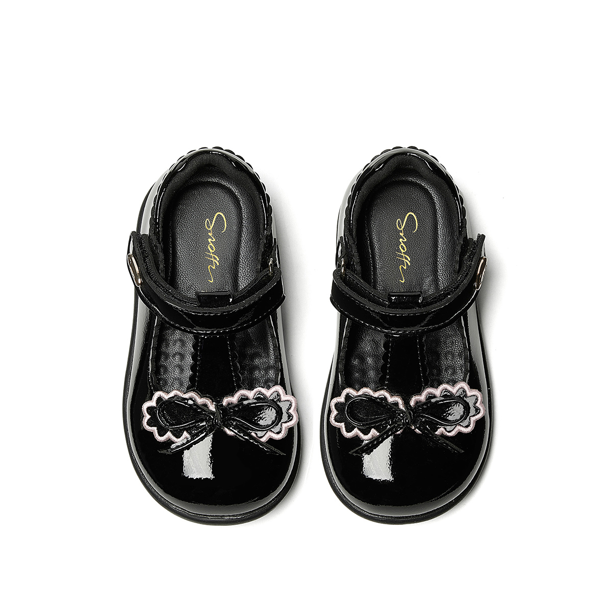 Обувь из дышащей кожи для детей Half Sugar Princess Collection Balance Snoffy, черный — фото 3